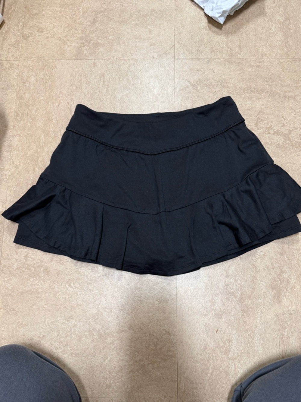 all in motion Black Ruffle Mini Skirt